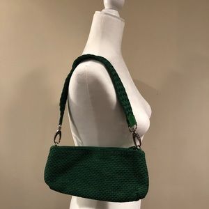 Green woven bag